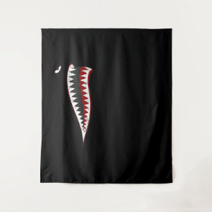 Flying Tigers Shark Mouth - Gifts For Shark Lover Tapestry