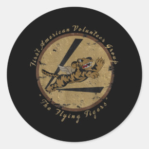 Flying Tigers Squadron Classic Round Sticker