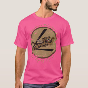 Flying Tigers Squadron Wwii Leather Patch Design T-Shirt