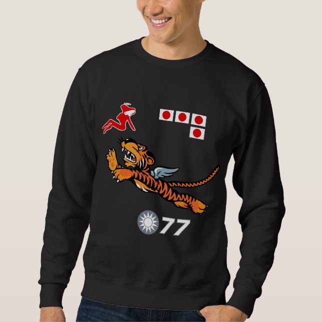 Flying Tigers WWII Nose Art Sweatshirt (Front)