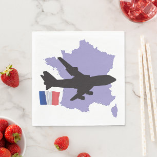 Flying To France Napkin