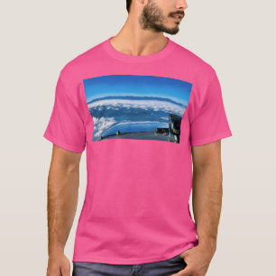 Flying To Olympic National Park (Oil Painting) Lon T-Shirt
