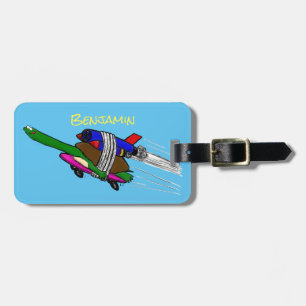 Flying tortoise luggage tag