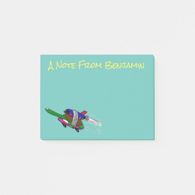 Flying tortoise post-it notes (Front)