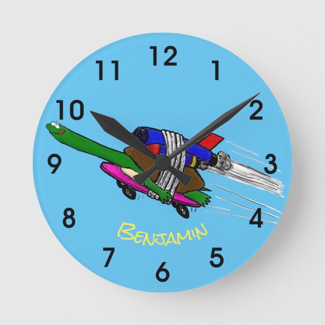 Flying tortoise round clock (Front)