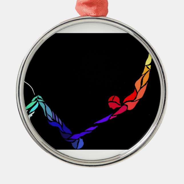 Flying Trapeze Catch Metal Tree Decoration (Front)