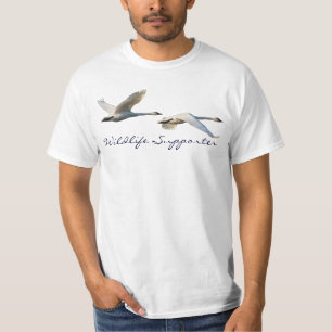 Flying Trumpeter Swans Wildlife Supporter T-Shirt