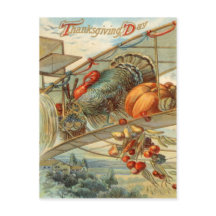 Flying Turkey Aeroplane Pumpkin Apple Pear Corn