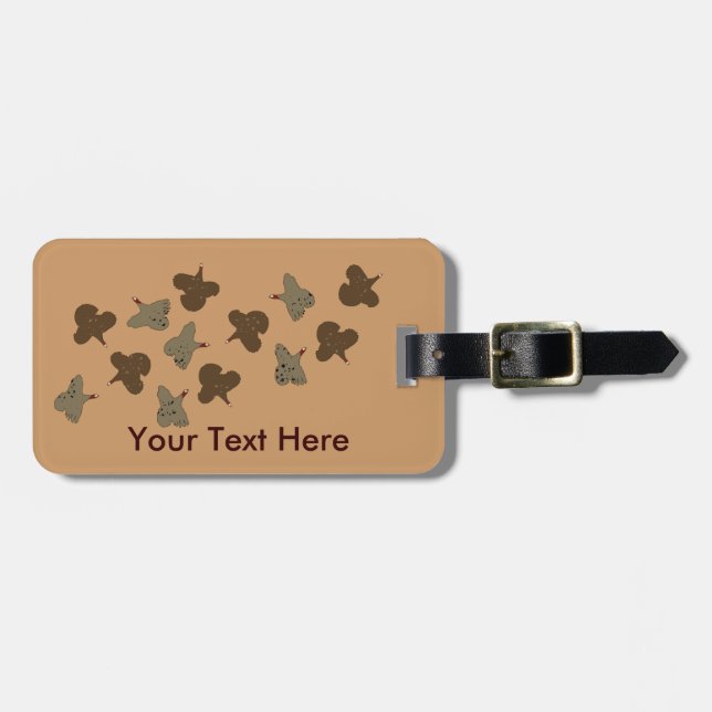 Flying Turkeys Luggage Tag (Front Horizontal)