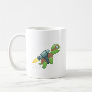 Flying Turtle with a Jetpack Coffee Mug
