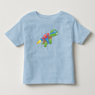 Flying Turtle with a Red Jetpack Toddler T-Shirt