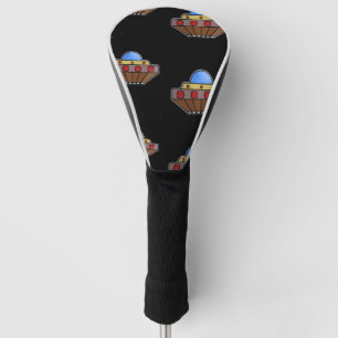 flying ufo in space golf head cover