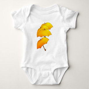 Flying umbrellas baby bodysuit