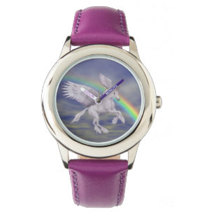 Flying Unicorn Horse Rainbow Animal Art Watch