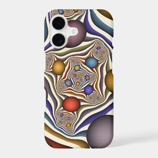 Flying Up, Colorful Modern Abstract Fractal Art (Back)