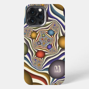 Flying Up Colourful Abstract Fractal Art Monogram iPhone 13 Pro Max Case