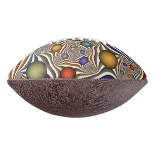 Flying Up Colourful Modern Abstract Fractal Art American Football