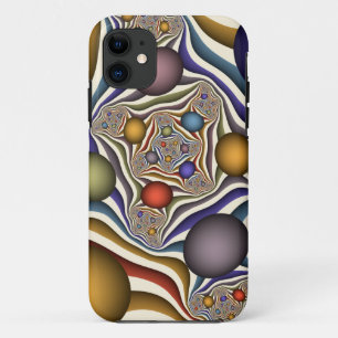 Flying Up Colourful Modern Abstract Fractal Art iPhone 11 Case