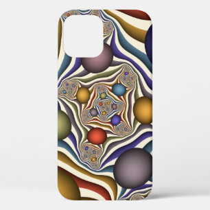Flying Up Colourful Modern Abstract Fractal Art iPhone 12 Case