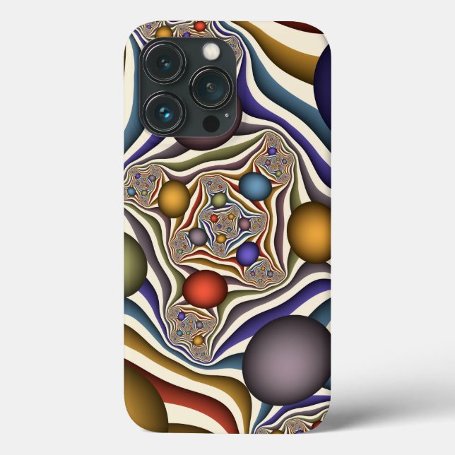 Flying Up Colourful Modern Abstract Fractal Art Case-Mate iPhone Case (Back)