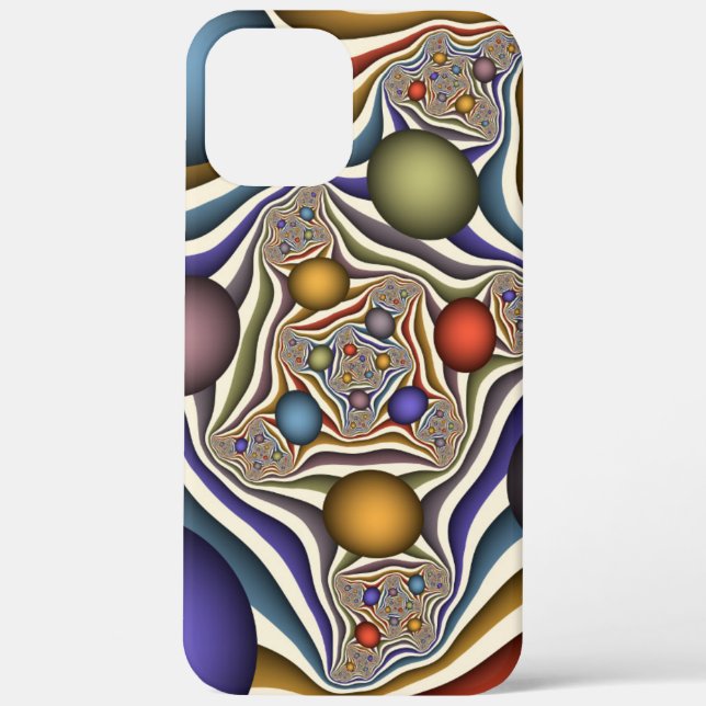 Flying Up Colourful Modern Abstract Fractal Art Case-Mate iPhone Case (Back)