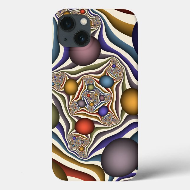 Flying Up Colourful Modern Abstract Fractal Art Case-Mate iPhone Case (Back)