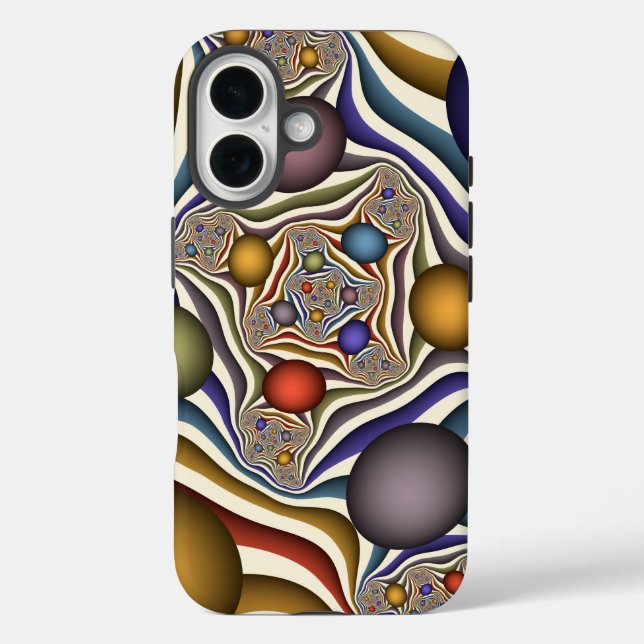 Flying Up, Colourful, Modern, Abstract Fractal Art Case-Mate iPhone Case (Back)