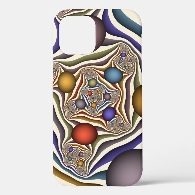 Flying Up Colourful Modern Abstract Fractal Art Case-Mate iPhone Case (Back)