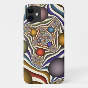 Flying Up Colourful Modern Abstract Fractal Art iPhone 11 Case