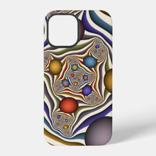 Flying Up Colourful Modern Abstract Fractal Art iPhone 12 Case