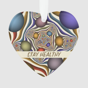 Flying Up Colourful Modern Abstract Fractal Art Ornament