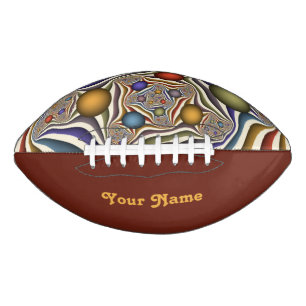 Flying Up Colourful Modern Abstract Fractal Name American Football