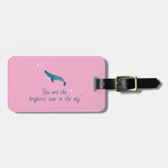 Flying Whale Luggage Tag (Front Horizontal)