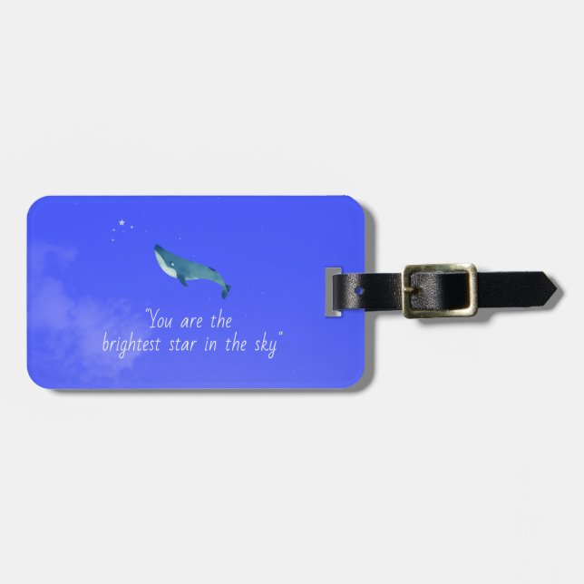 Flying Whale Luggage Tag (Front Horizontal)
