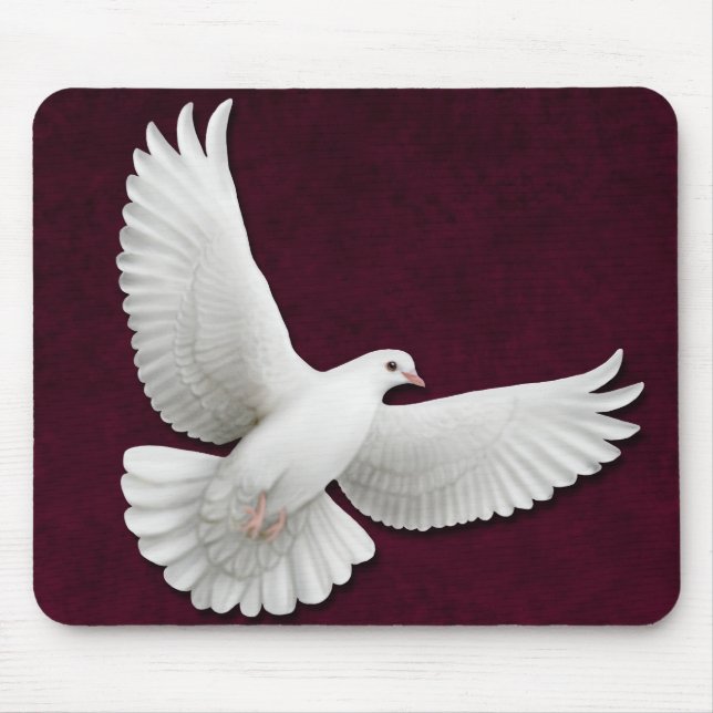 Flying White Dove Customisable Mousepad (Front)