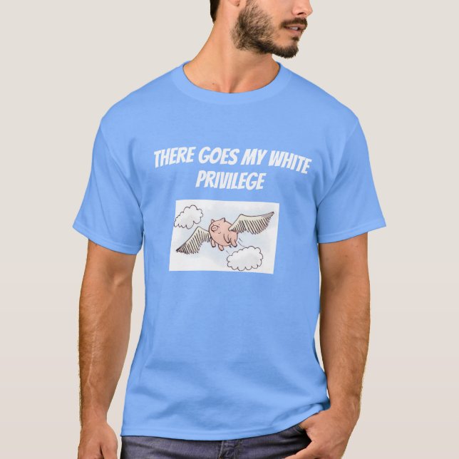 Flying White Privilege Pig T-Shirt (Front)