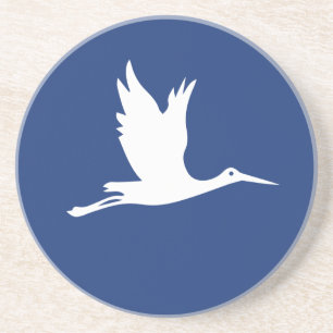 Flying white stork coaster