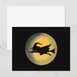 Flying Wicked Witch Silhouette Postcard
