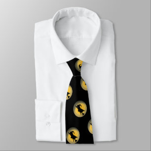 Flying Wicked Witch Silhouette Tie