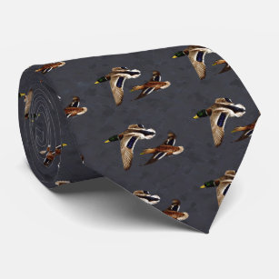 Flying Wild Ducks Charcoal Grey Tie