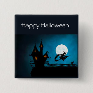 Flying Witch 15 Cm Square Badge