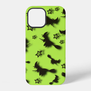 Flying witch among stars at Halloween night 3D iPhone 12 Case
