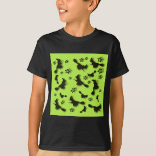 Flying witch among stars at Halloween night 3D T-Shirt