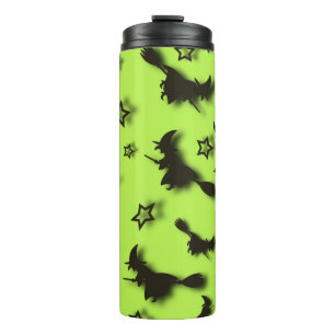 Flying witch among stars at Halloween night 3D Thermal Tumbler