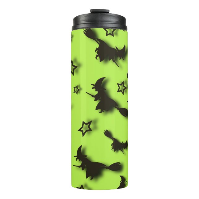 Flying witch among stars at Halloween night 3D Thermal Tumbler (Front)