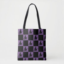 Flying Witch Black & Purple Chequered