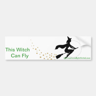 Flying Witch Bumper Sticker