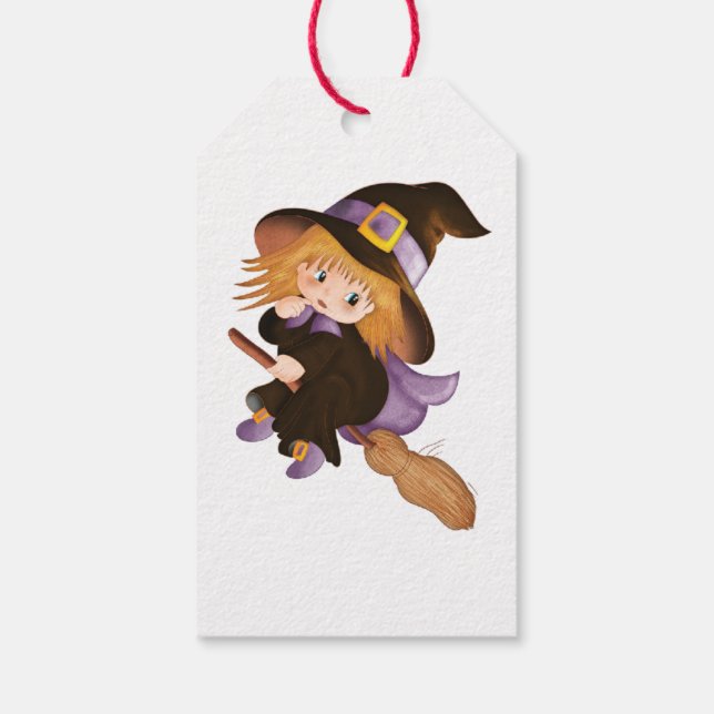 Flying Witch Gift Tags (Back)