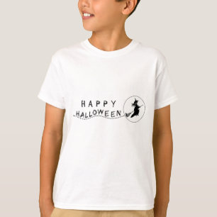 Flying Witch Halloween Girl's Tee