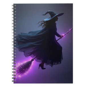 Flying Witch Halloween Notebook